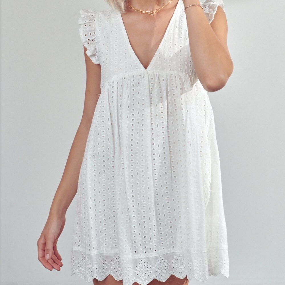 Mustard Seed Eyelet Romper